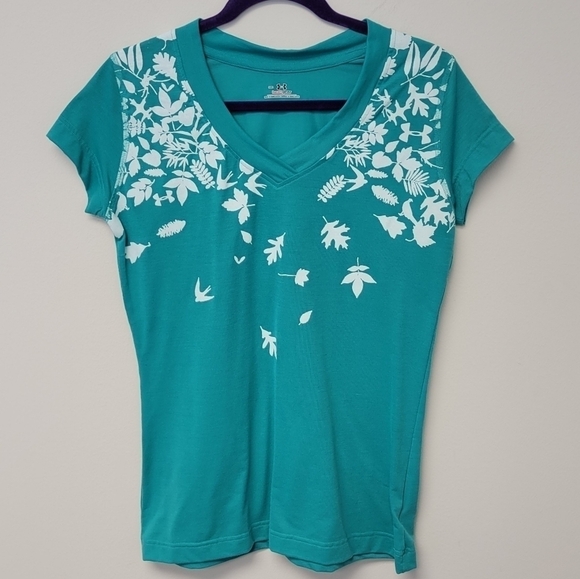 Under Armour Heatgear Fall Leaves t-shirt Green M - Picture 6 of 6